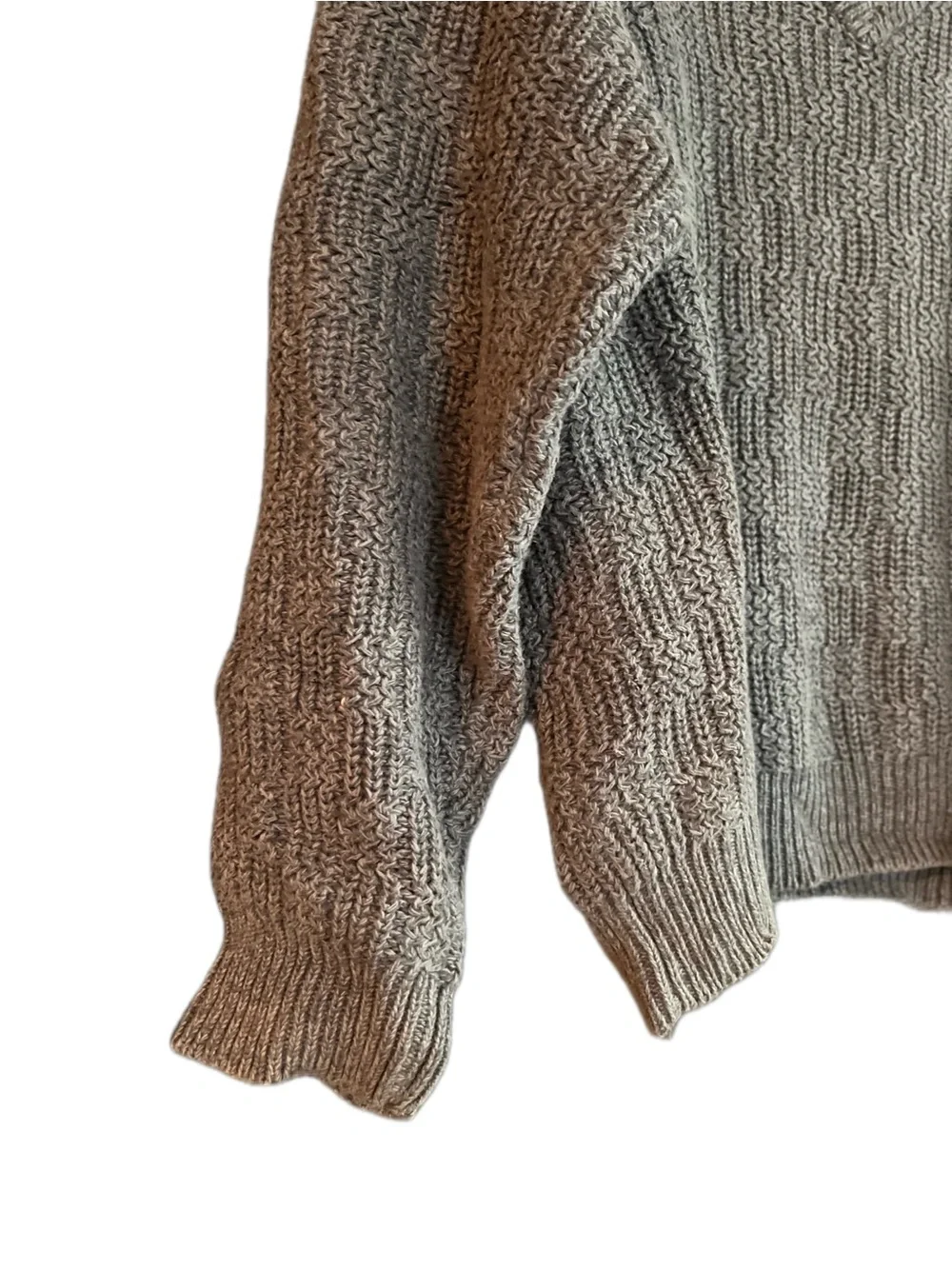 Vintage Eddie Bauer Chunky Basketweave Knit Grandpa Sweater Heavy Cotton Large